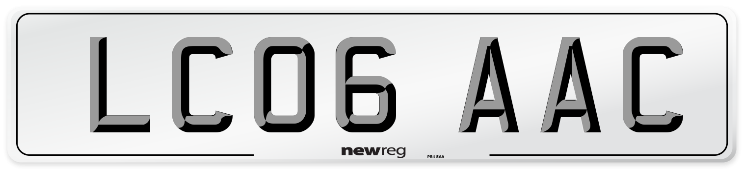 LC06 AAC Number Plate from New Reg